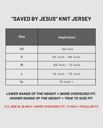 "JESUS SAVES" - Knit Jersey